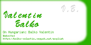 valentin balko business card